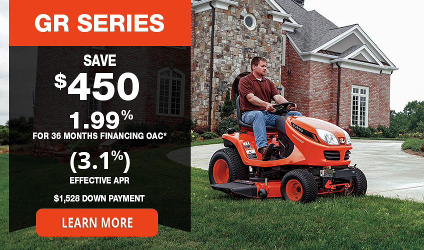 Save $450 on the GR Series with 1.99% for 36 months financing OAC*, 3.1% effective April 2024, $1,528 down payment
